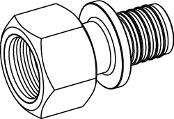 TECEflex Übergangsmuffe Dim. 25 x Rp 3/4", Siliziumbronze