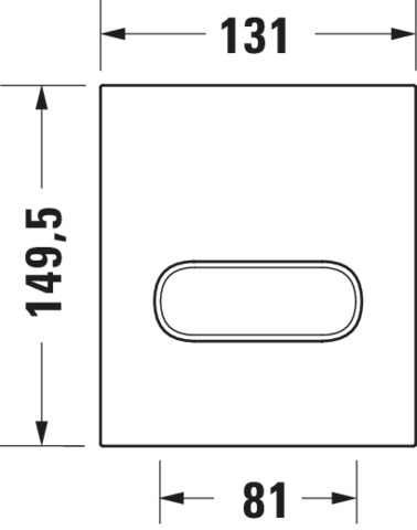Duravit DuraSys A1 Betät.-Pl.mech. f. Urinal Aufgesetzt, Chrom HG