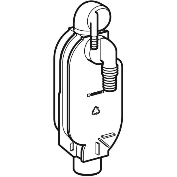 Geberit UP-Geruchsverschluss für Waschmaschine u. Trockner m. WE-Kasten