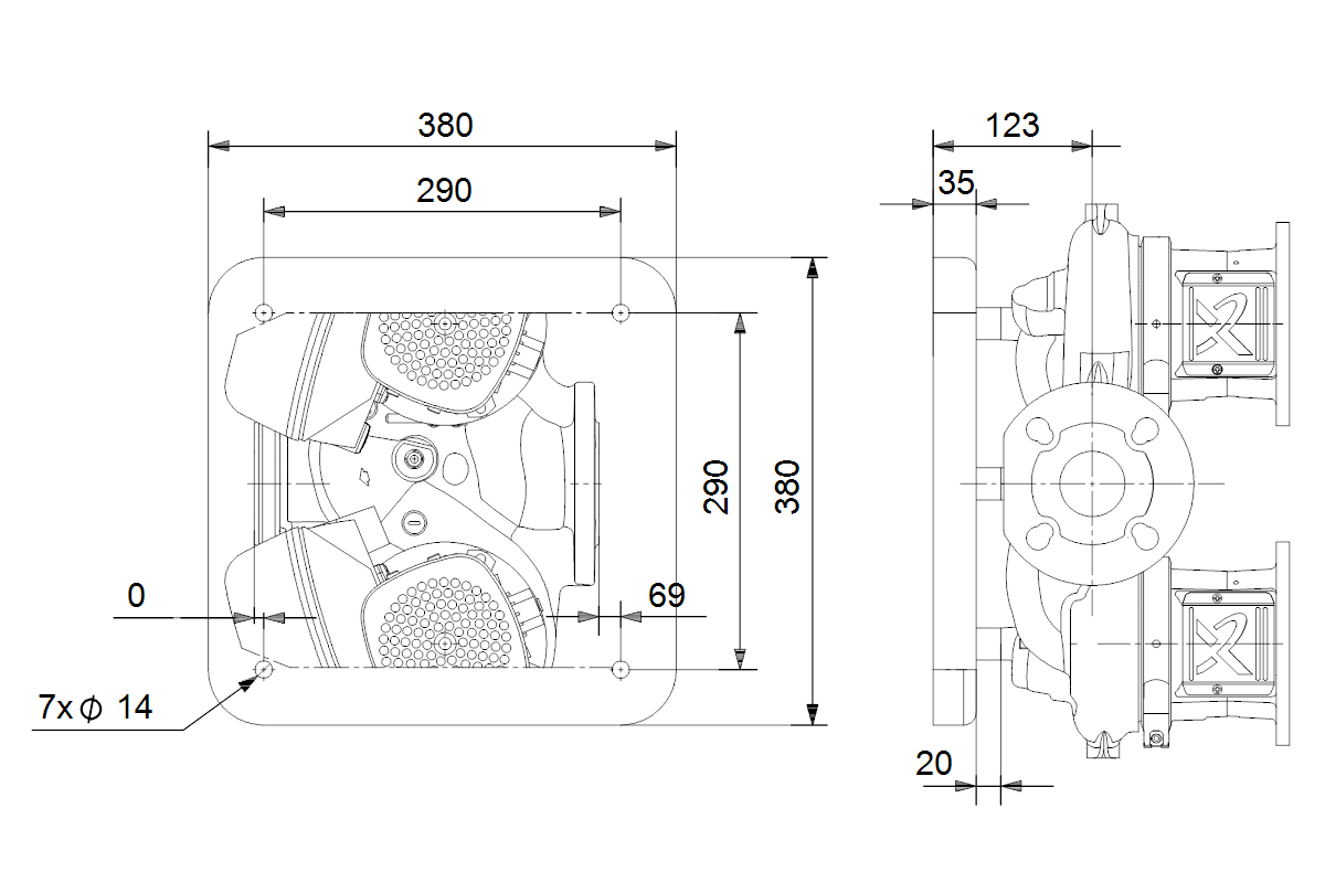 GRUNDFOS Mechanisches Zubehör Zubehör, Grundplatte DN32