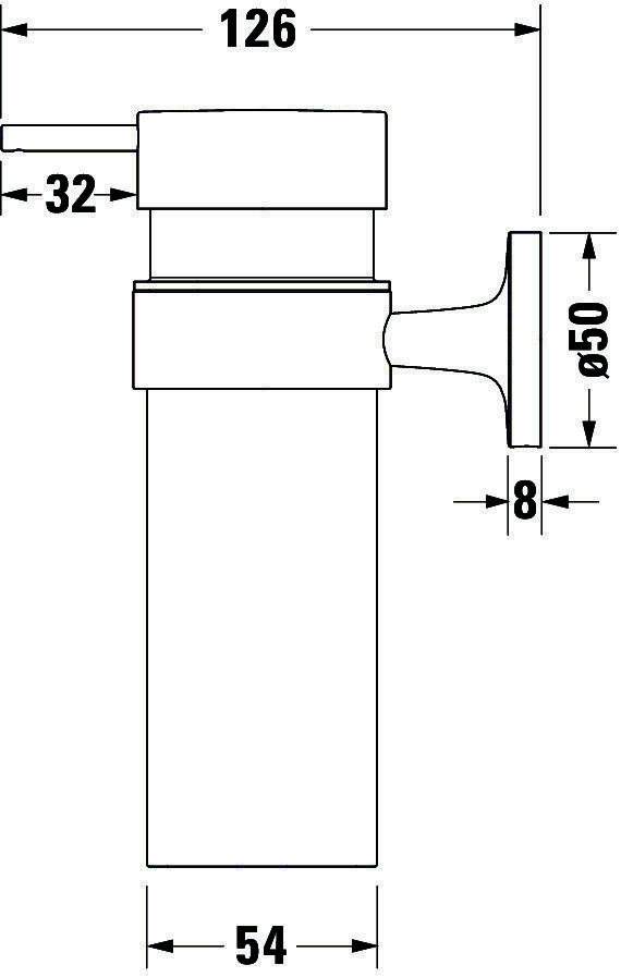 DU Starck T Seifenspender, Swa Matt, Akzentfarbe: Wß Satinox Matt, 60x126x176