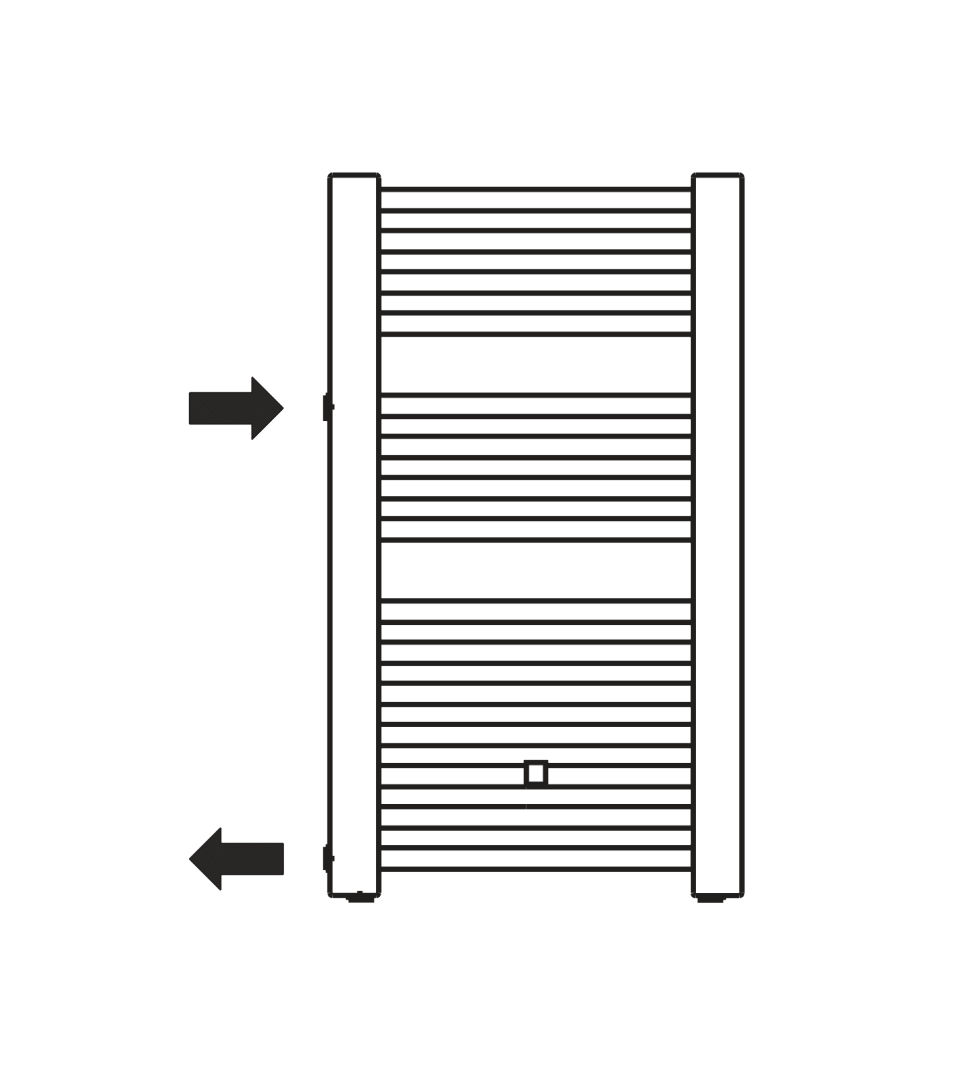 Kermi Basic -D BH 1172x35x524mm QN 586, RAL 9016 SG, re., NA 900