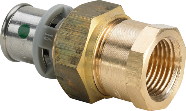 Viega Verschraubung mit SC Sanfix P 2162 in 16mm x Rp1/2 Rotguss Viega Verschraubung mit SC Sanfix P 2162 in 16mm x Rp1/2 Rotguss