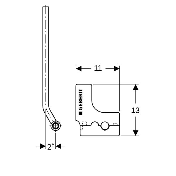 Geberit Mapress Metallrohr-AnschlussT-Stück mit Anschlussverschr. Rg/Cu d18-15-18