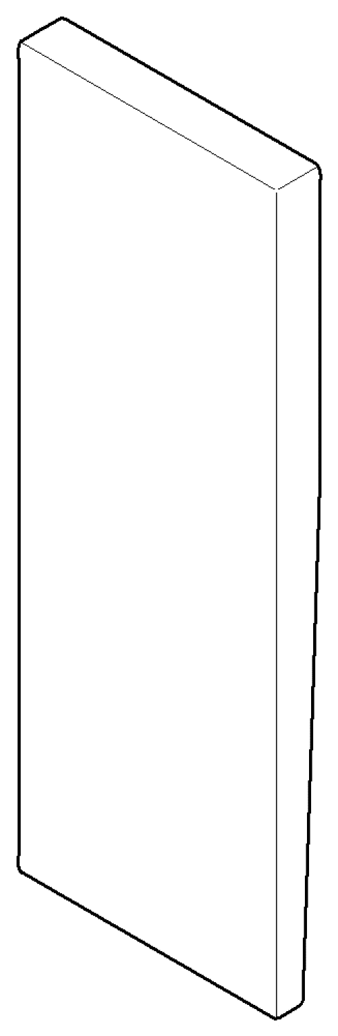 DO Gr. für Waschtisch Wand ET 092073044 45 x 8 x 125 mm Champagne (22kt Gold)