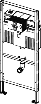 TECEprofil WC-Modul mit Uni-Spülkasten für Kinder-Stand-WC, Bauhöhe 1120 mm