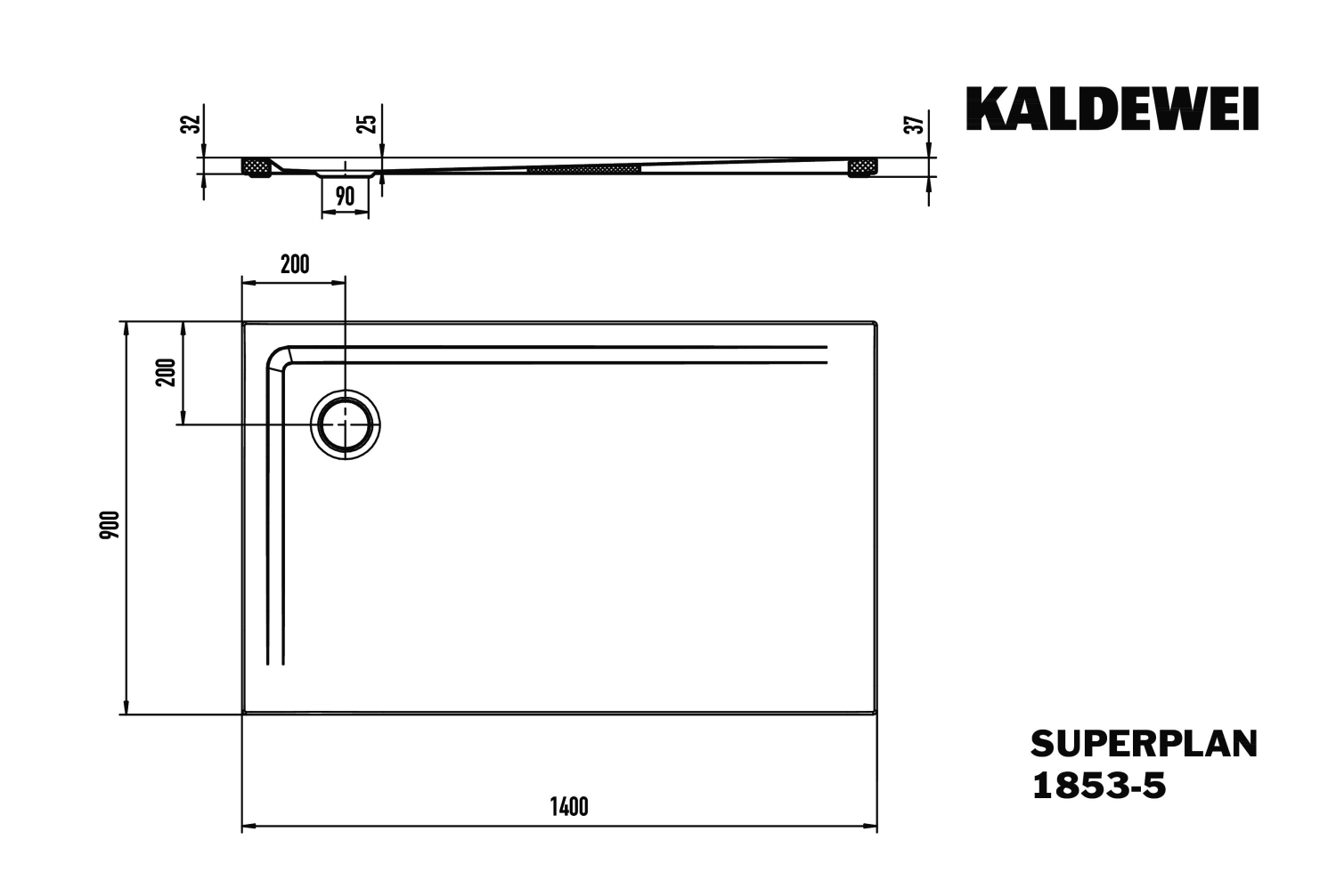 KA DW SUPERPLAN Mod.1853-5,900x1400mm, alpwm,SEC,Wt extrafl.