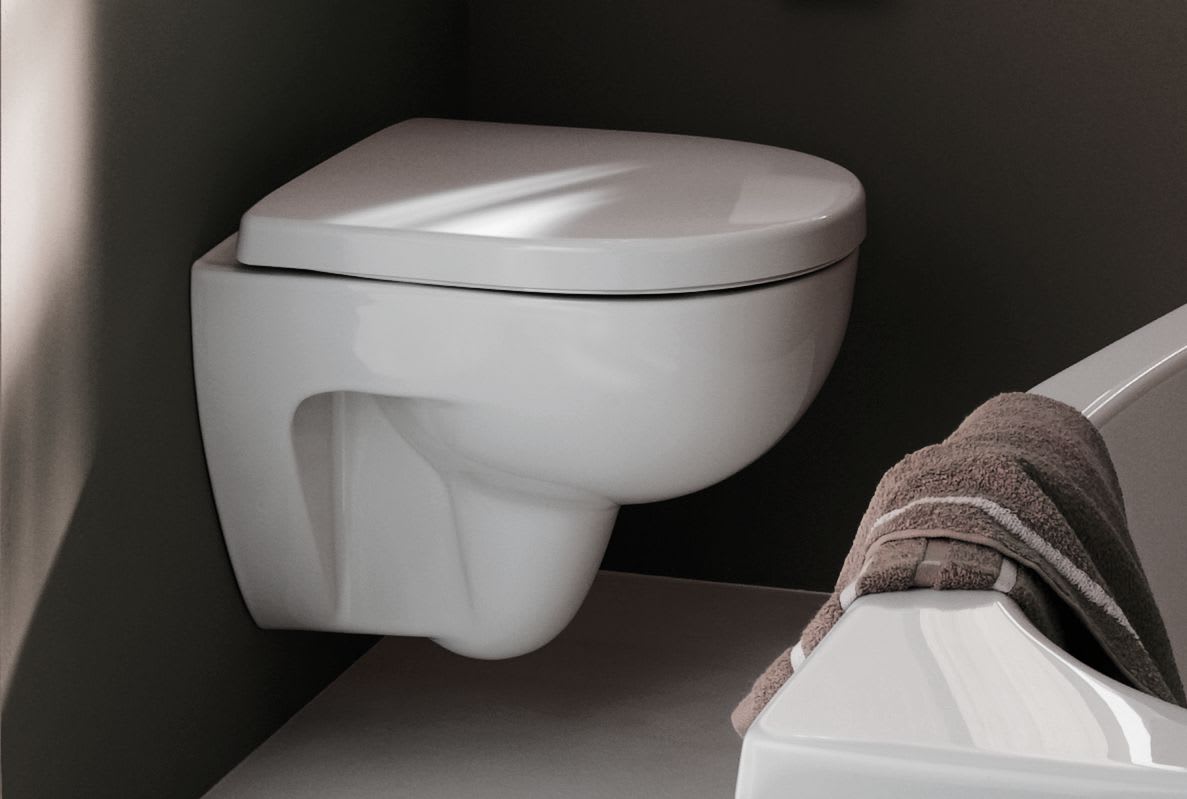 Geberit Renova Compact Wand-WC Tiefspüler verkürzte Ausladung 48cm, weiß, KeraTect