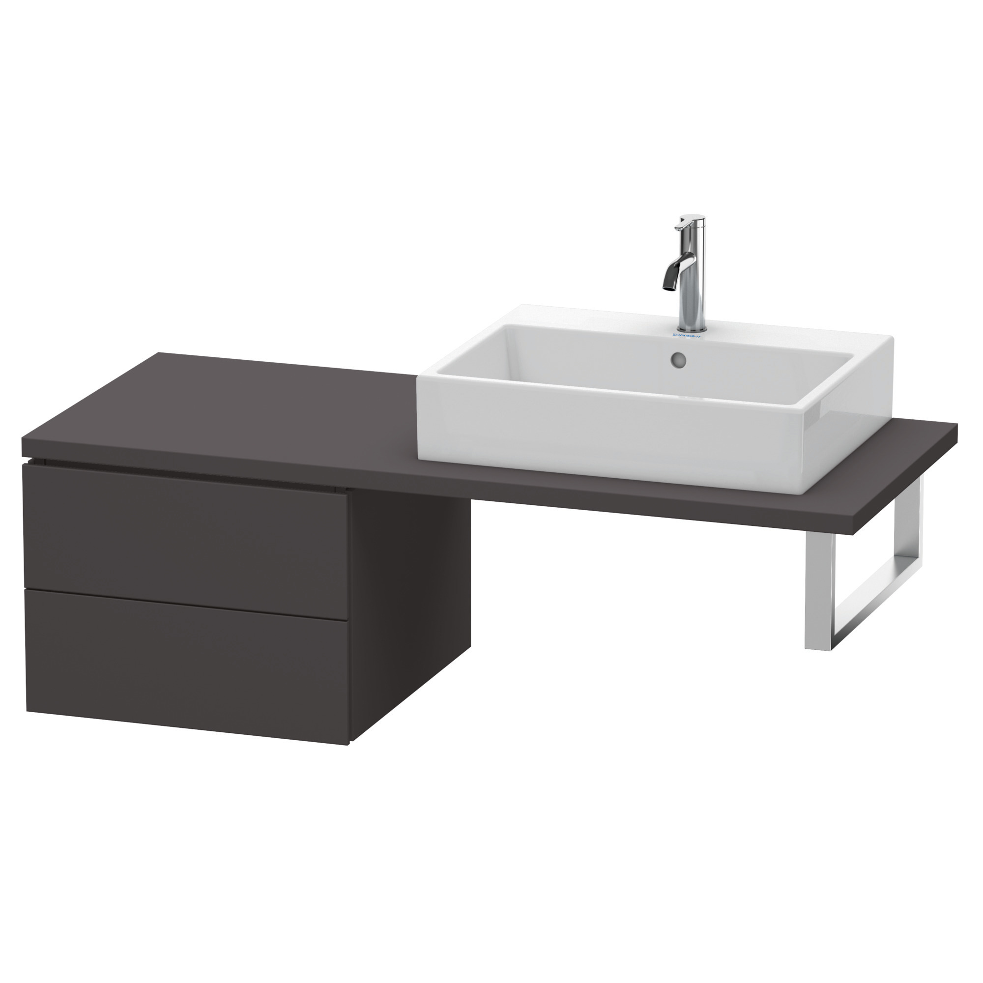 Duravit US für Konsole L-Cube 400x520x548mm 2 Schubkästen, Graphit Supermatt