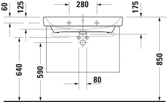 DU WT/MWT 800mm Duravit No.1 weiß, mit ÜL,m. HLB