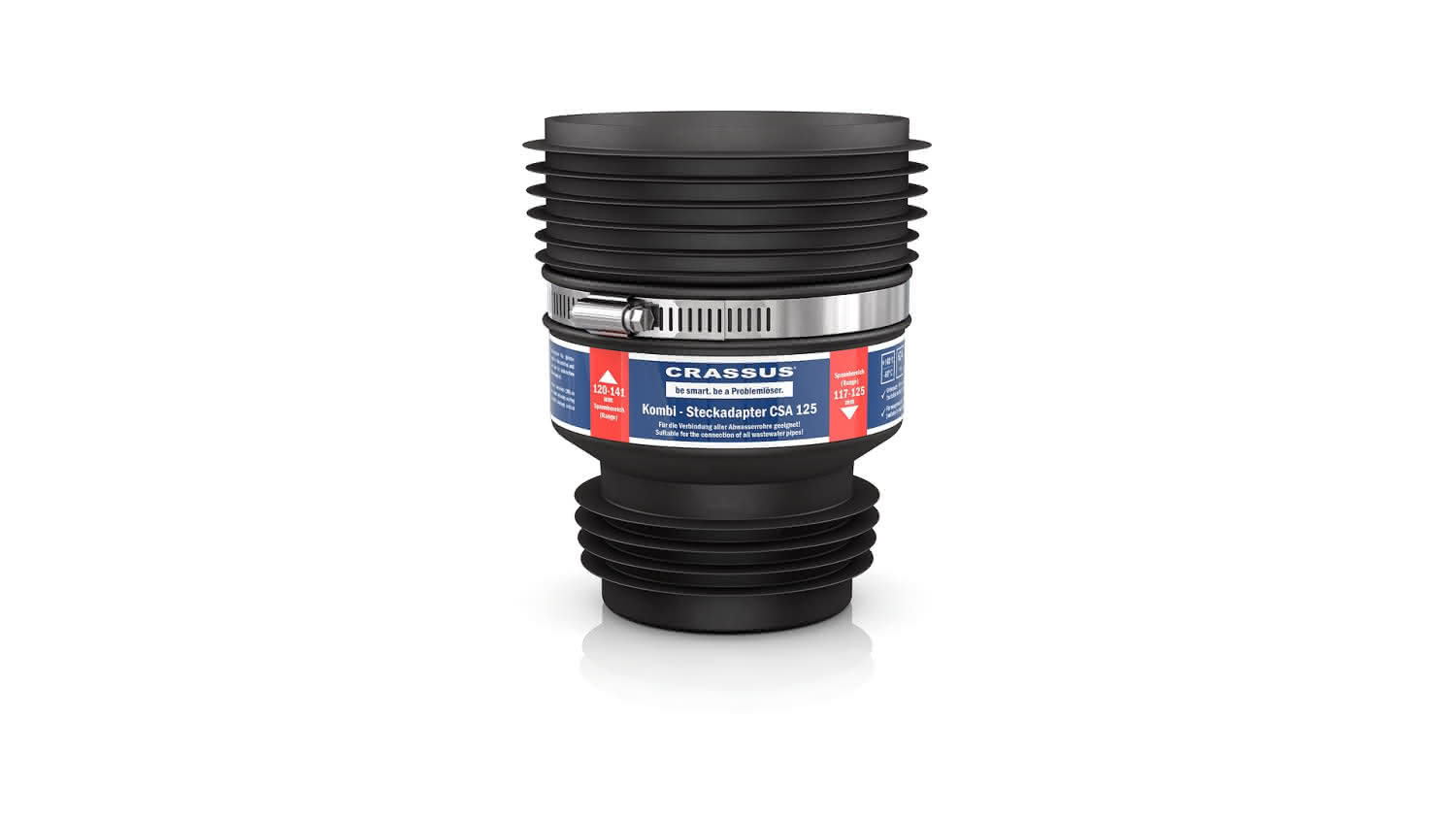 CR Steckadapter CSA 125 (120-141mm auf 117-127mm), bis 0,5 bar CR Steckadapter CSA 125 (120-141mm auf 117-127mm), bis 0,5 bar