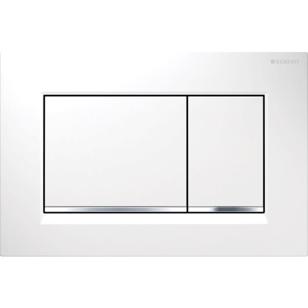 Geberit Sigma20 (ex Sigma30) BetPl., 2-M-Sp. Square, weiß /hgl.verchr. Geberit Sigma20 (ex Sigma30) BetPl., 2-M-Sp. Square, weiß /hgl.verchr.
