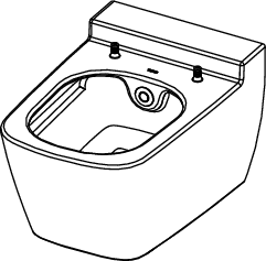 TECEone WC-Keramik mit Duschfunktion, Kaltwasser