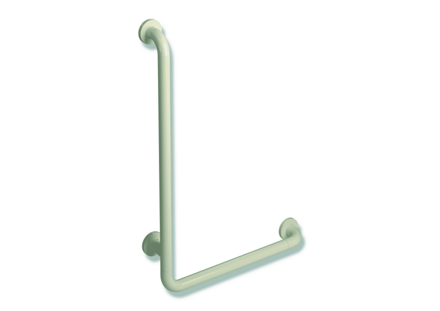 HEWI Winkelgriff Ser 801, d:33, AM:750mm, W:500mm reinweiß