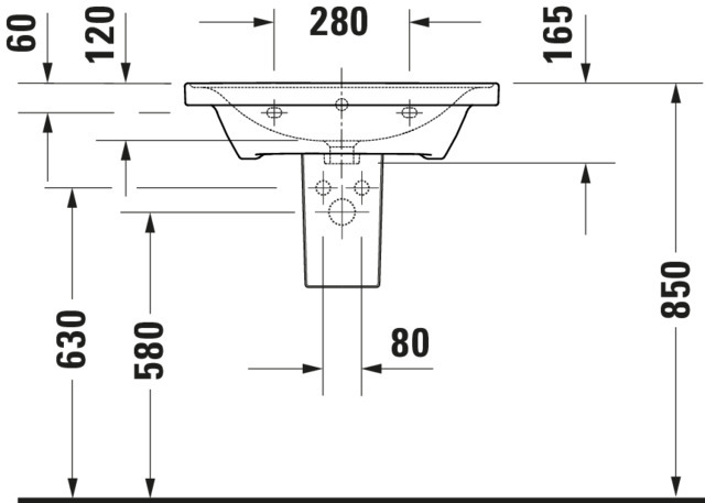 DU Möbel-WT D-Neo, 650mm, weiß mit ÜL, mit HLB, 1 HL
