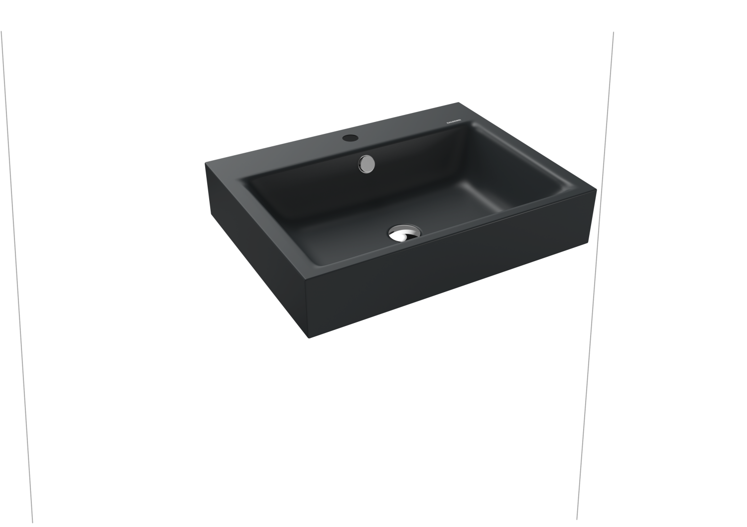 KA WB PURO WANDWASCHTISCH Mod.3164,600x 460mm,cg90,PEFF,AD,m. 1HL,mÜL,chr