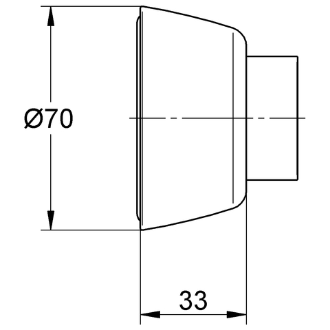 GROHE Wandrosette 440423 konisch für Eichelberg EHM und Thermostate chrom