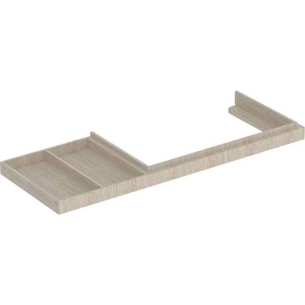 Geberit WT-Rahmen für Citterio US m. Ablagefl. li, Breite 133 cm, beige
