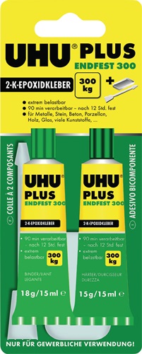 2K-Epoxidharzklebstoff PLUS ENDFEST 300 33g gelblich Tube UHU 2K-Epoxidharzklebstoff PLUS ENDFEST 300 33g gelblich Tube UHU