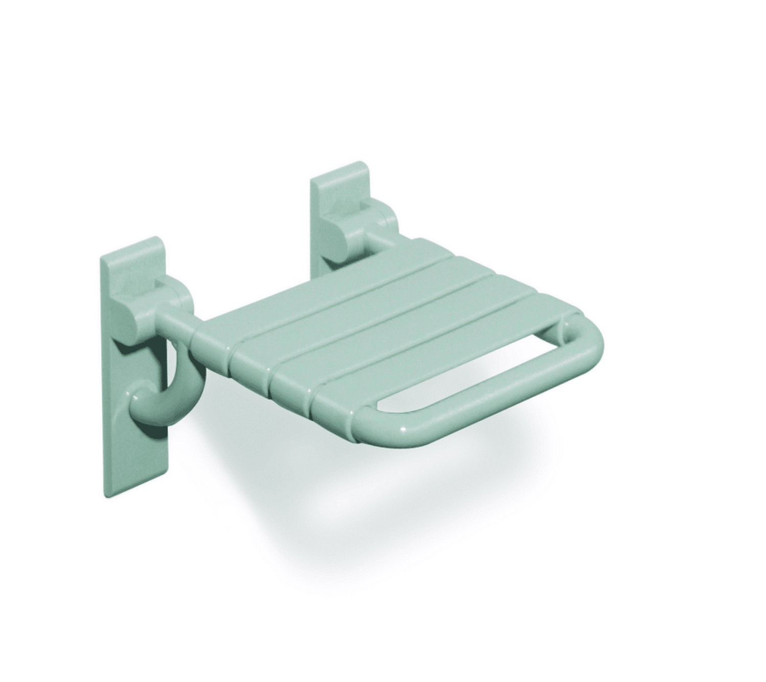 HEWI Klappsitz S801, antimikrobiell B:378 mm, H:259 mm, T:408 mm signalweiß