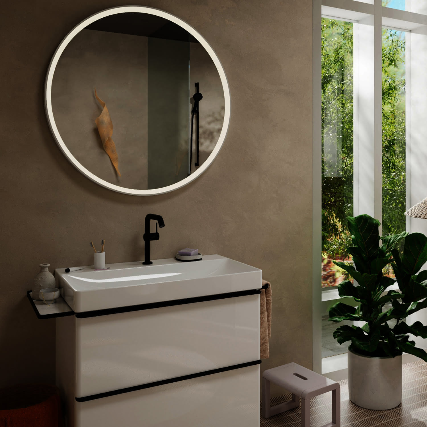 Hansgrohe WTM 210 Tecturis S Fine CoolStart Schwenkausl.m.Push-Open Ablaufgar.MSW
