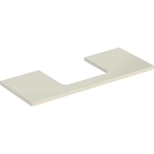 Geberit ONE WT-Platte, Ausschnitt mi. für AWT 120x3x47cm, sandgrau hgl.