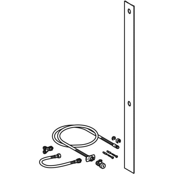 Geberit Umbauset für Geberit AquaClean WC-Aufsätze Seitenteile Aluminium
