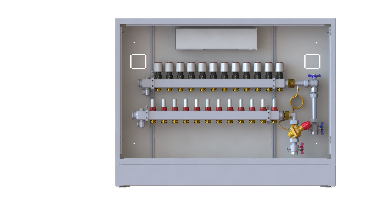 Danfoss Station UnoFloor Comfort 12R 12 HK, rechts mit AB-PM-Set, 230V