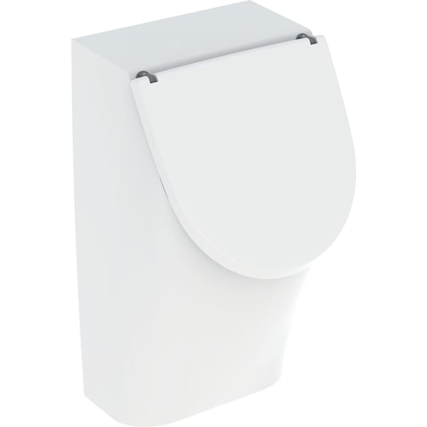 Geberit Renova Plan Deckelurinal, Zul. hinten Abgang nach hinten, weiß