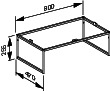 KEUCO Bodengestell X-Line 33198, inox, 800x255x470mm
