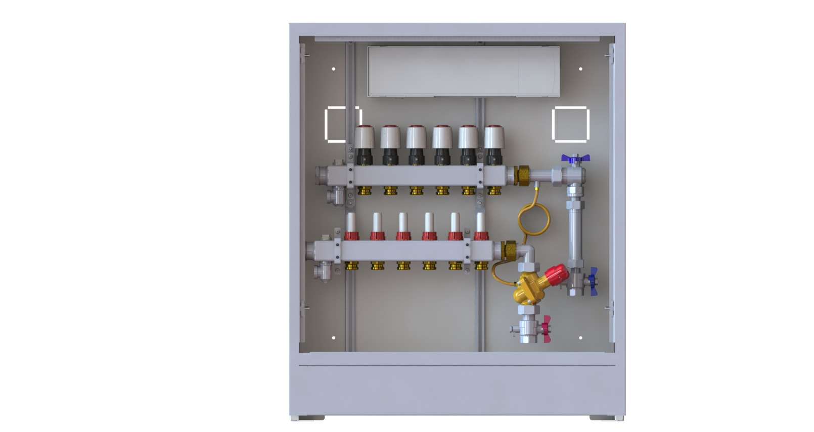Danfoss Station UnoFloor Comfort 6R 6 HK, rechts mit AB-PM-Set, 230V