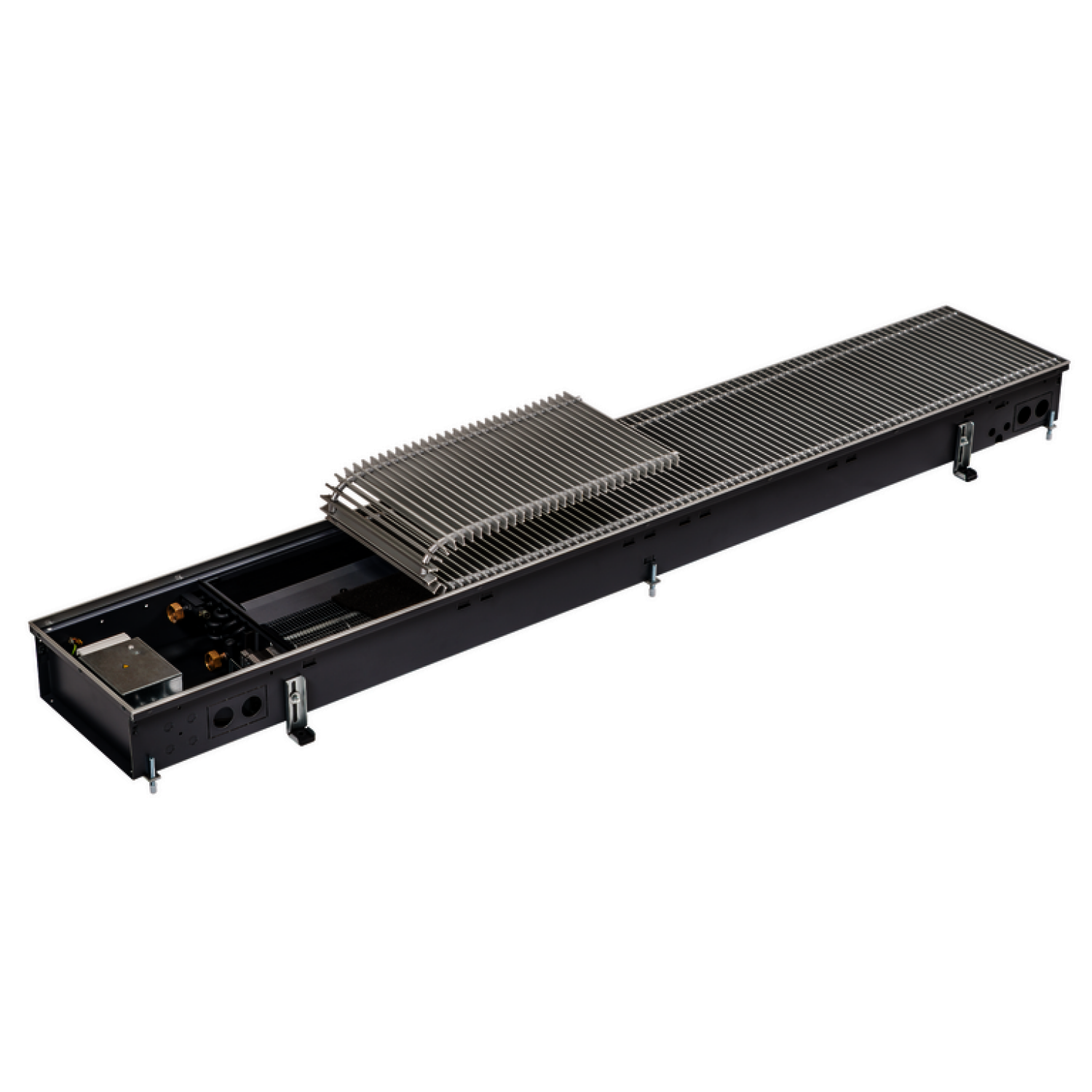 KM Unterflurkonvektor Katherm HK 2-Lt.C1 160/290/0950 R-Rost alu. natur elox.