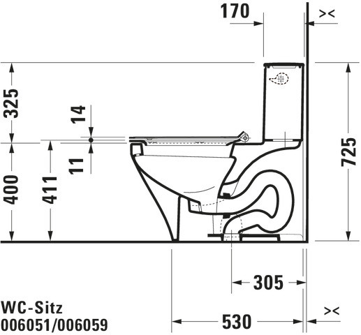 DU WC-Sitz DuraStyle mit SoftClose Scharniere edelstahl, lang, weiß