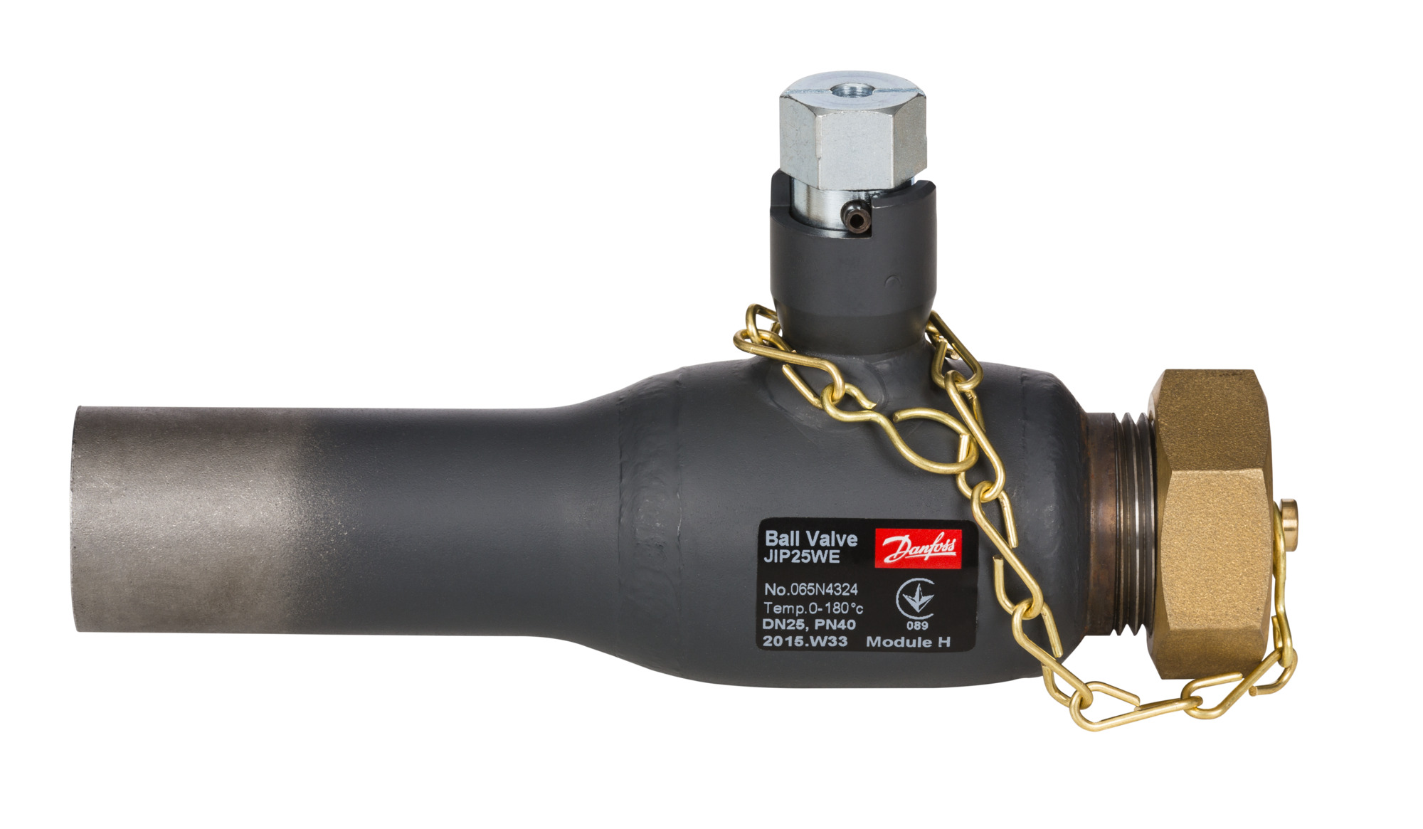 Danfoss Kugelhahn Typ JIP 140.15 6Kant DN 25, Kvs 34 m3/h, PN40, AE-AG/Kappe