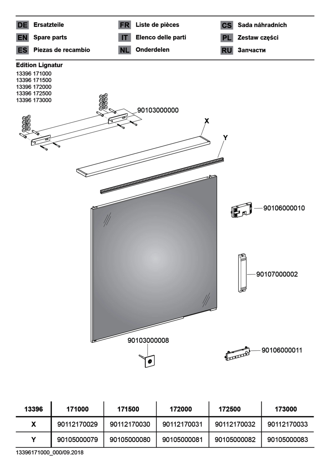 KE LS Edition Lignatur 13396 1060x700x60mm stufenlos