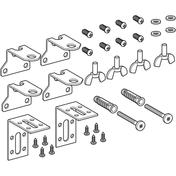 Geberit Set Befestigungswinkel für WT-Platte (4 St.)