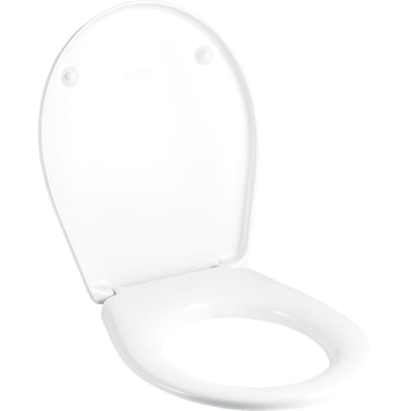 Geberit Renova Comprimo WC-Sitz, weiß Scharniere Edelstahl