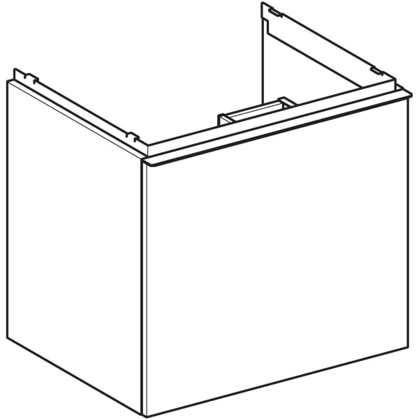 Geberit Acanto US für WT B:60cm, 1 Schubl. 1 i.Schubl., lava matt/Glas lava