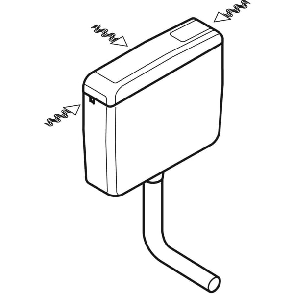 Geberit AP127 AP-Spülkasten, Spül-Stopp-Sp tiefh. WA li/mi/re, weiß-alpin