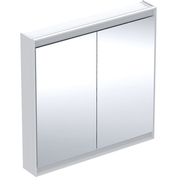 Geberit ONE Spiegelschrank mit ComfortLight 2 Türen, AP-Mont., 90x90x15cm, weiß