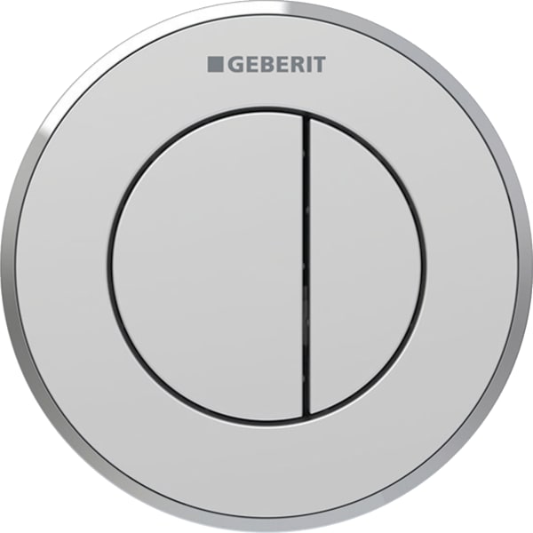 Geberit Typ 10 Fernbetätigung, rund, pmeum. 2-M-Sp., UP-Drücker, chrma, Etc / chrg