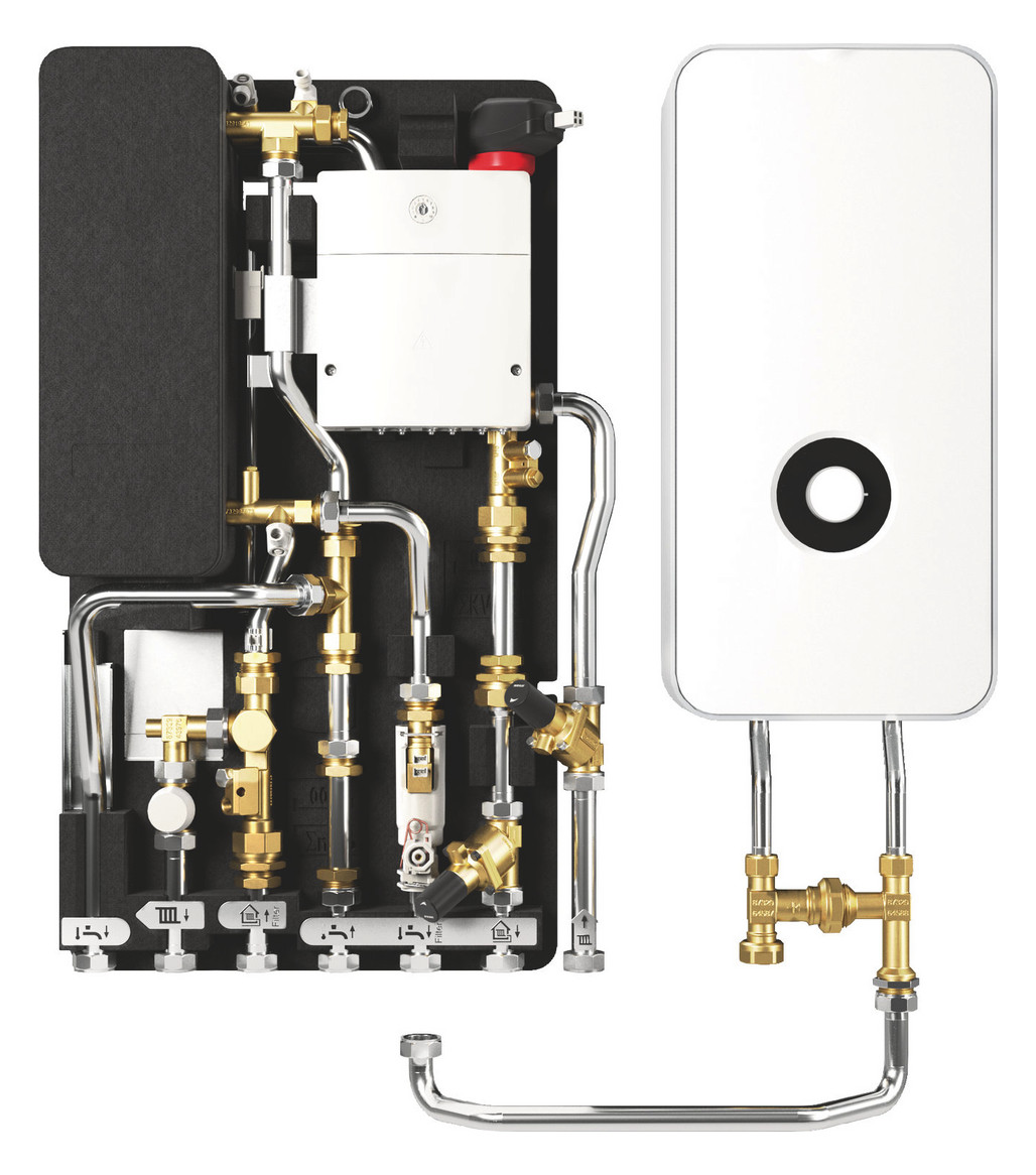BOSCH Wohnungsstation F7002 35 DHPS ungemischt, 35 kW, Edelstahl