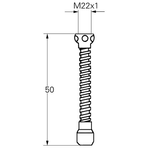 GROHE Schlauchauslauf 13911 Innengewinde M22x1 mit Mousseur chrom