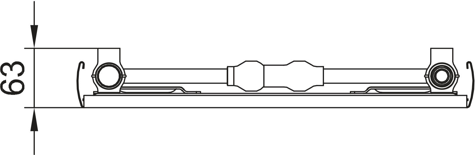 Kermi Verteo Plan Hyg T10 1400x63x600 QN789, RAL9016, 10bar, o.Abd