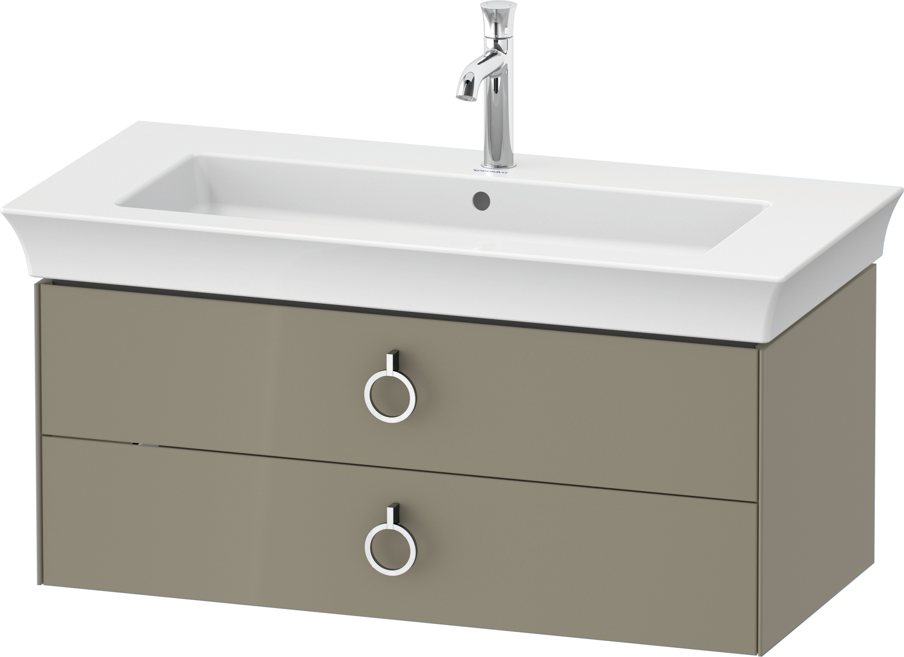 Duravit WTU wandh. White Tulip,2 Schk.,mit Griff,410x984x458,Steingrau Hochglanz
