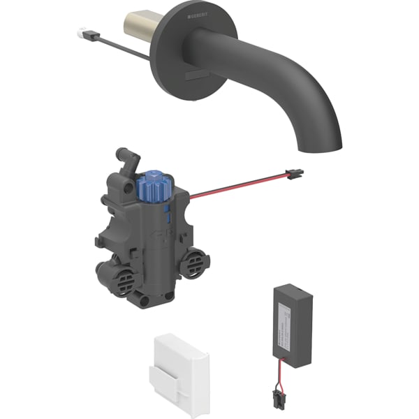 Geberit Piave WT-Arm., Wandmontage, Batterie f. UP-Funkt.Box Therm.Misch.,L:22cm, swm
