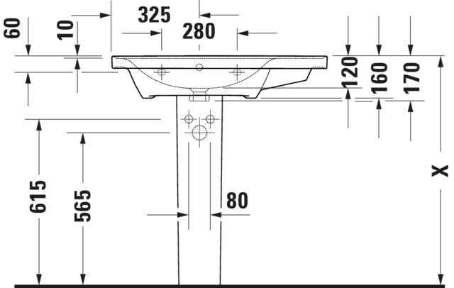 DU WT/MWT D-Neo, 800mm, weiß m.ÜL, HLB, o.HL, Becken links