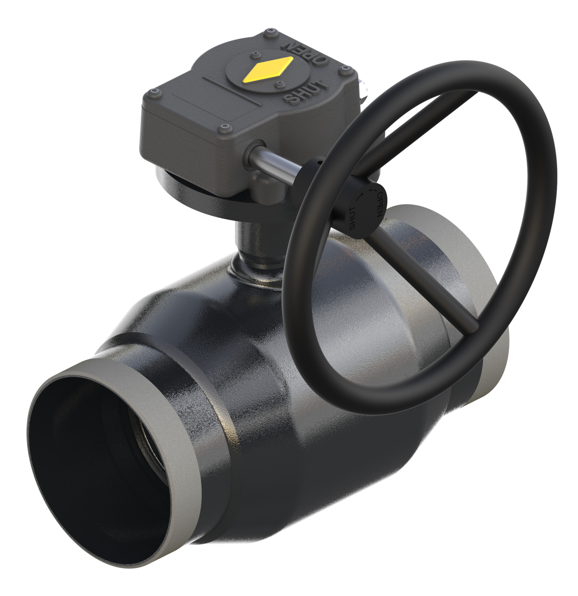 Danfoss Kugelhahn JIP125.12G S-Getriebe m Handrad DN150 Kvs1900m3/h PN25 AE/AE