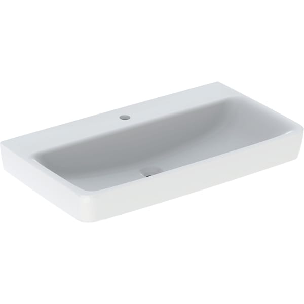 Geberit Renova Plan Waschtisch, 85x48cm m. Hl., o. Ül., weiß, KeraTect