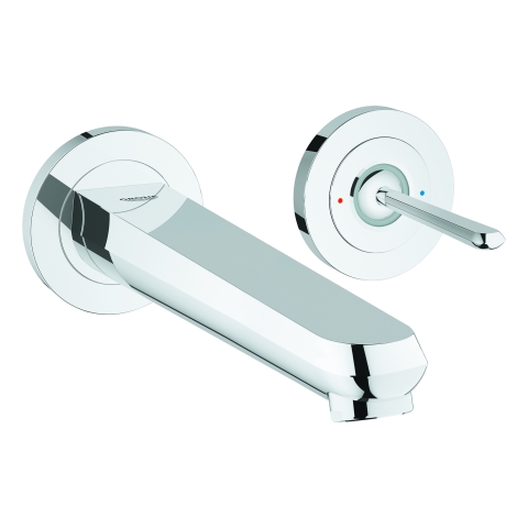 GROHE 2-Loch-WT-Wandbatterie Eurodisc Joystick 19969 FMS Ausladung 226mm chrom